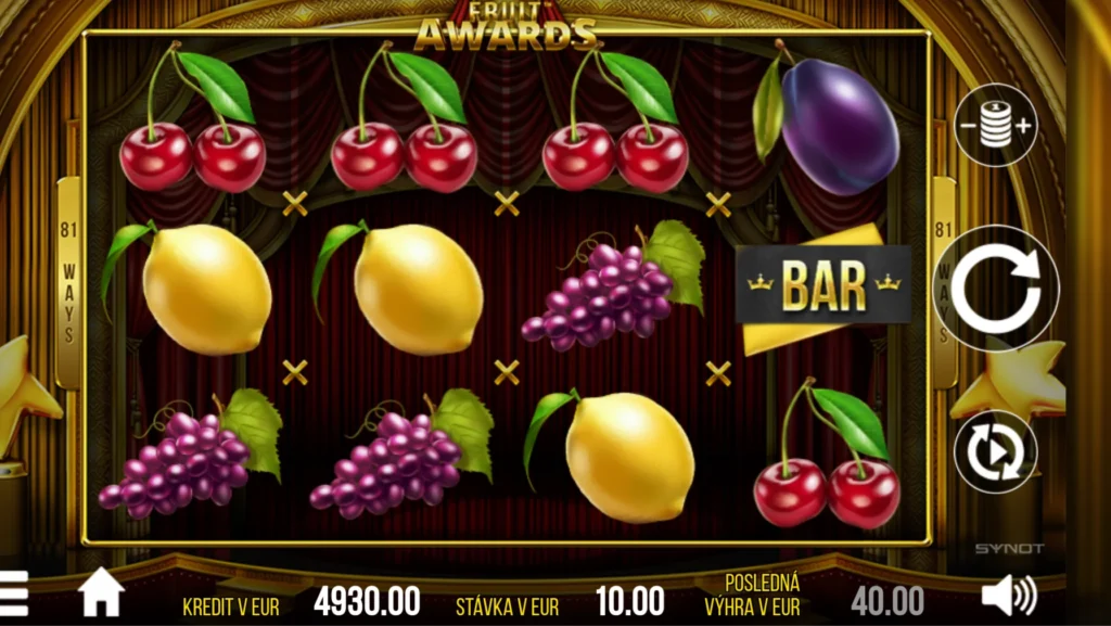 Fruit Awards od SYNOT Games vo Fortuna Casino.