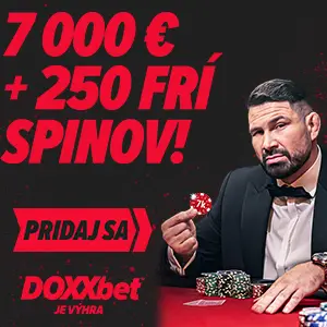 Doxxbet casino bonus 7000 EUR + 250 voľných otočiek.