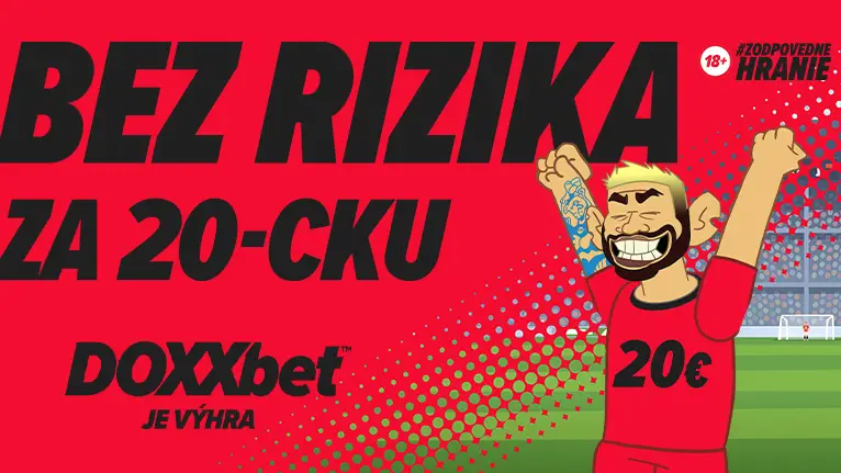 Doxxbet prihlásenie so stávkou bez rizika za 20 eur